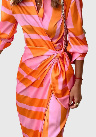 Everly™ | Elegant Wrap Dress with Print